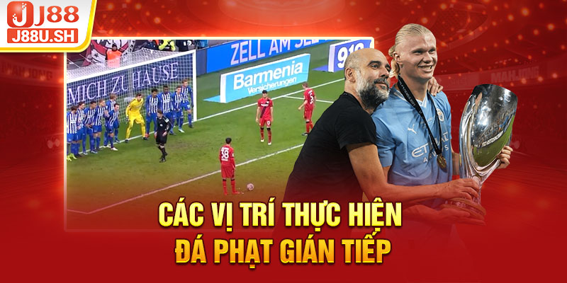Các vị trí thực hiện đá phạt gián tiếp